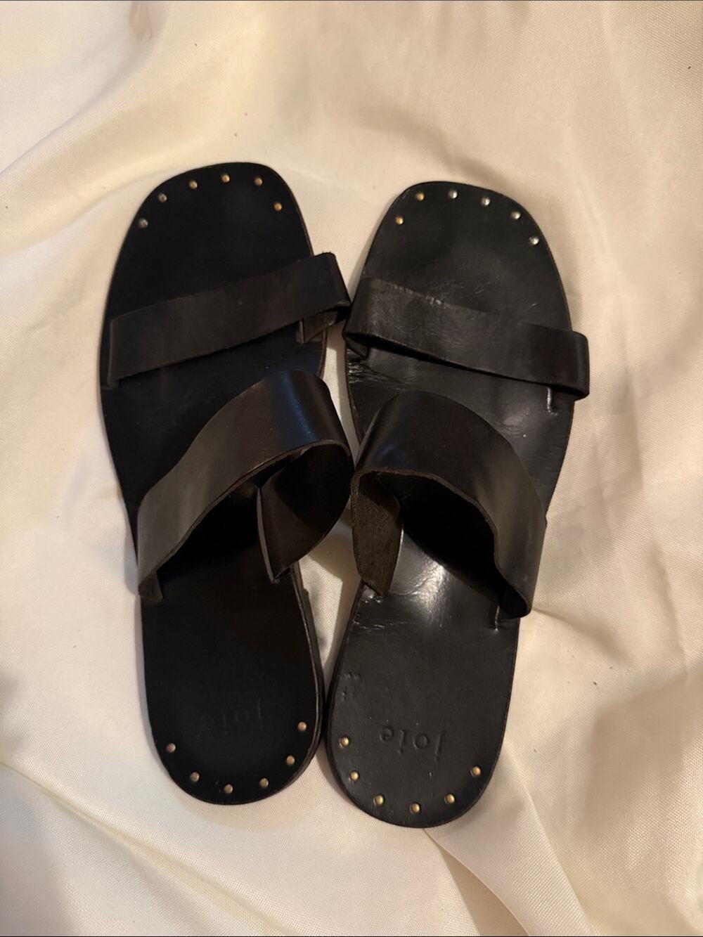 Joie Italy Black Studded Sandals size 39.5 / US 9.5